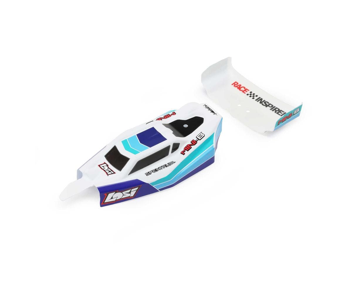 Losi Body and Wing Blue Mini-B LOS210025