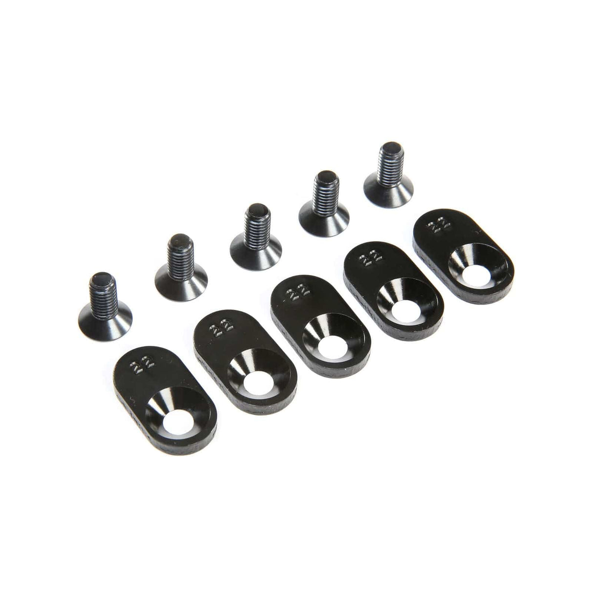 Losi Engine Mount Insert and Screws Black 22T 5IVE-T 2.0 LOS252107