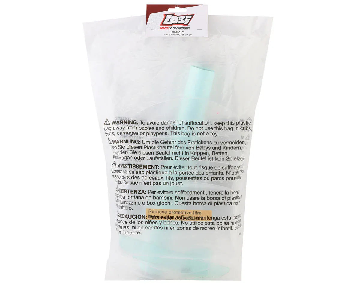 Losi F100 Clear Body Set, Baja Rey 2.0