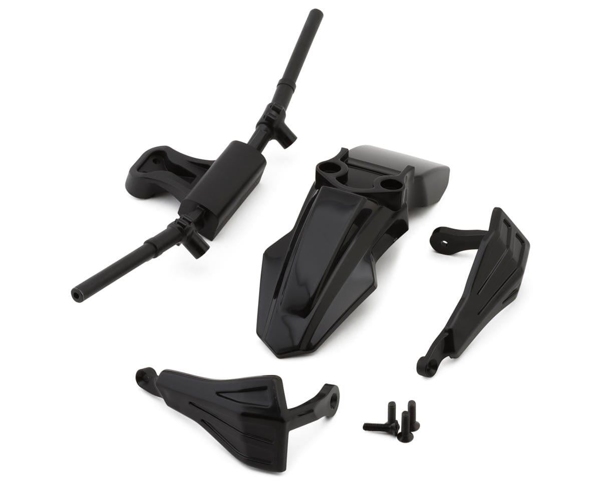 Losi Fender, Handguards and Handle Bars, Black, ProMoto SM - genuine Losi product LOS-2281