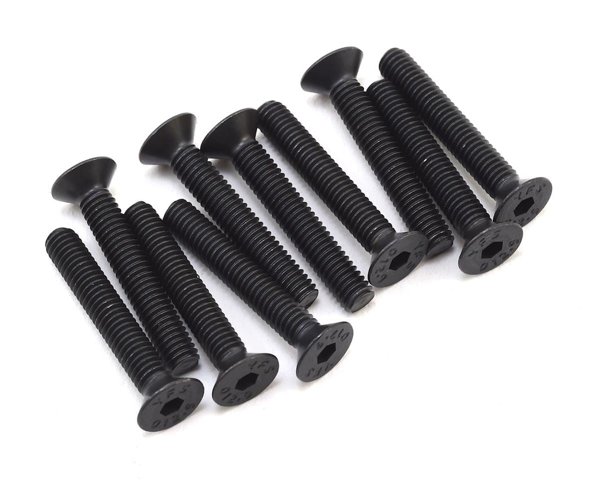 Losi Flat Head Screws, Stl, BO, M4 x 25mm (10) - genuine Losi product LOS255018