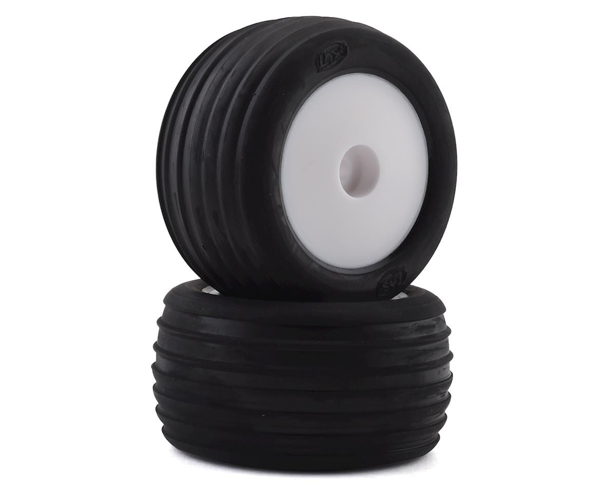 Losi Front Mounted Directional Tyres, White, 2pcs, Mini-T 2.0 - genuine Losi product LOS41014