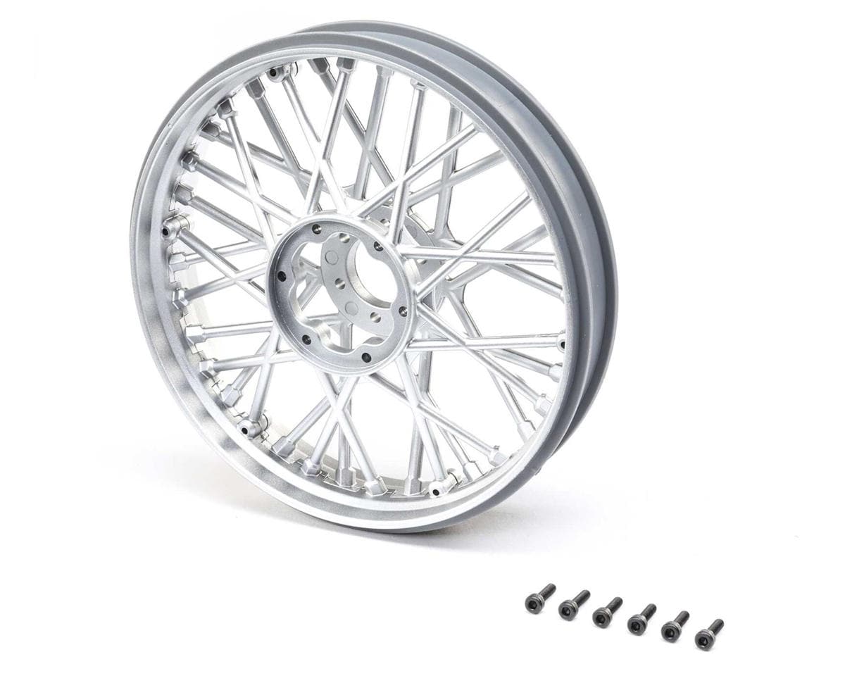 Losi Front Satin Chrome Wheel Set, ProMoto-MX - genuine Losi product LOS46002