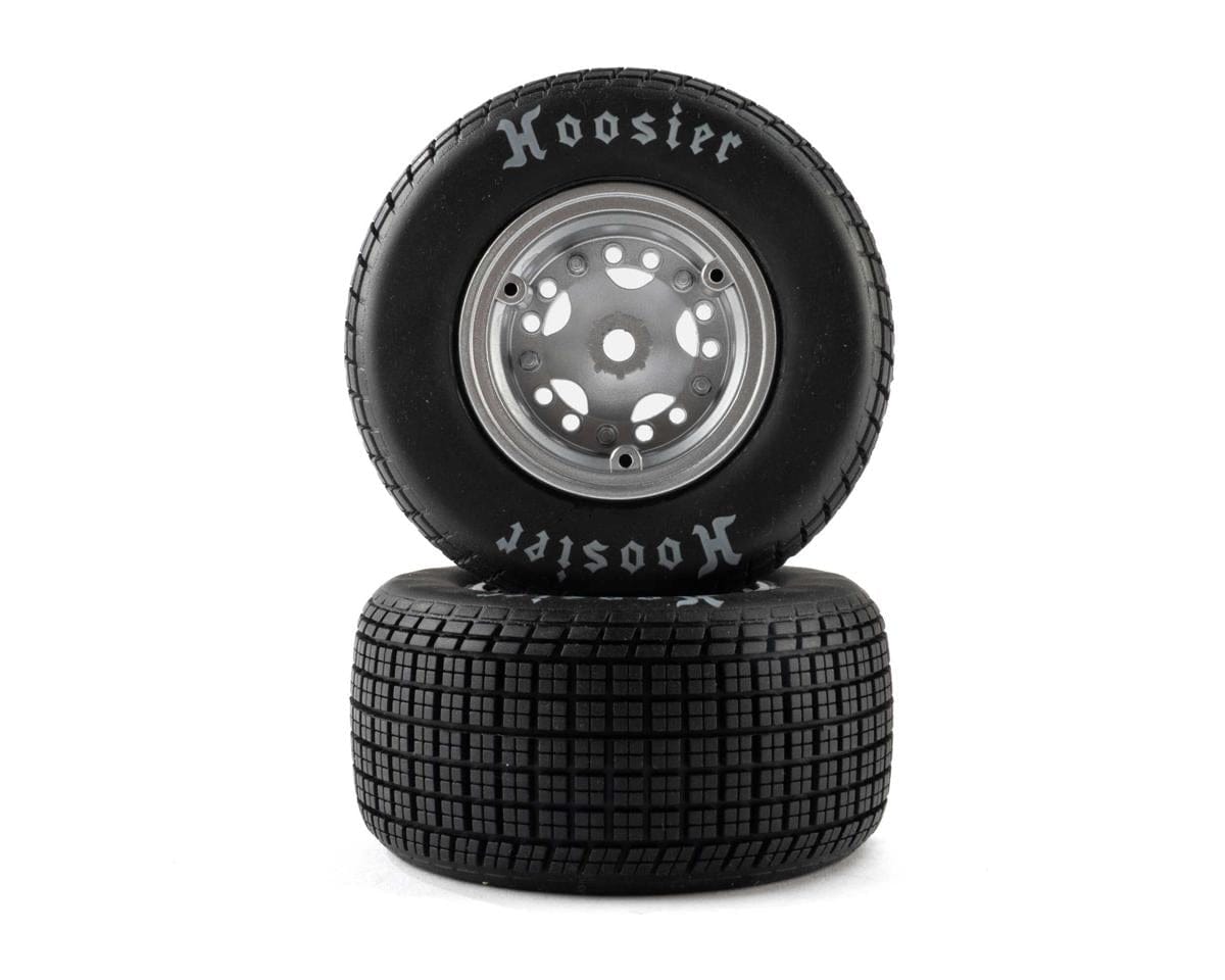 Losi Hoosier Tyres, Soft, Mounted, Satin Aluminium, 22S DLM - LOS-4641