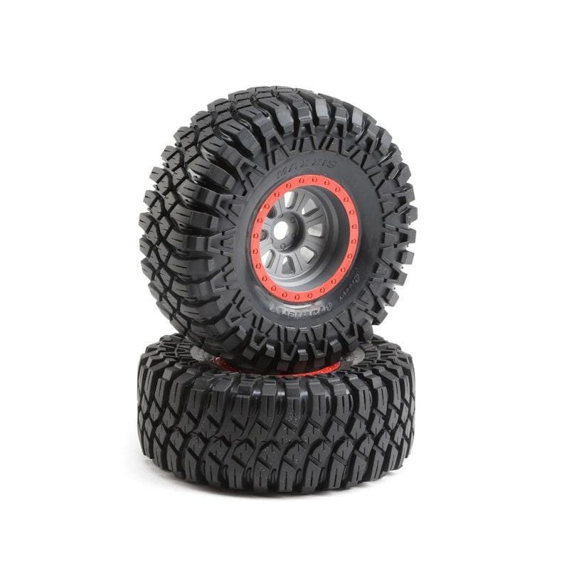 Losi LOS45029 Maxxis Creepy Crawler LT Silver Mounted Tyres Super Rock Rey