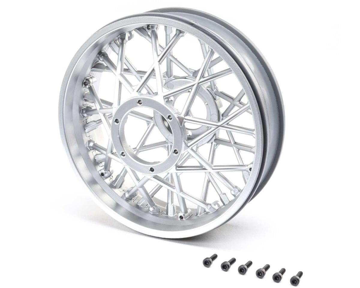 Losi Rear Satin Chrome Wheel Set, ProMoto-MX - genuine Losi product LOS46003