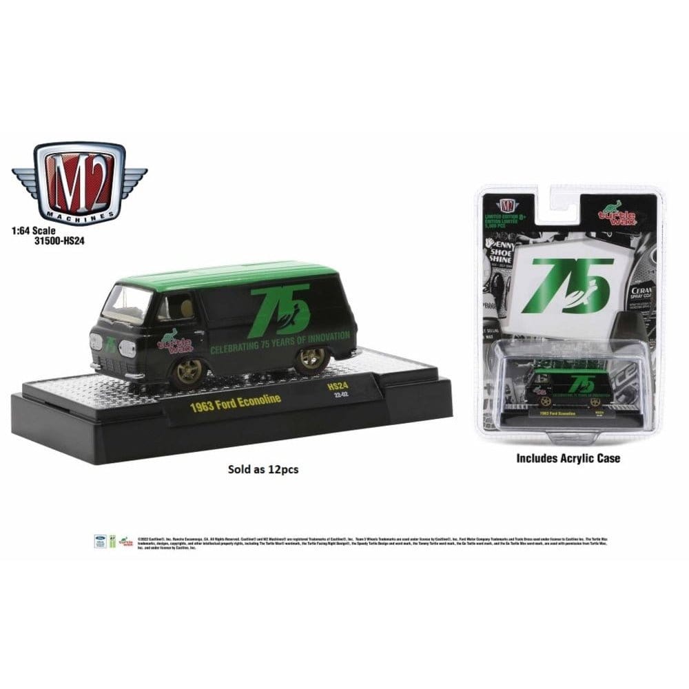 M2 1/64 Gassers Turtle Wax 1963 Ford Econoline - Hobbytech Toys
