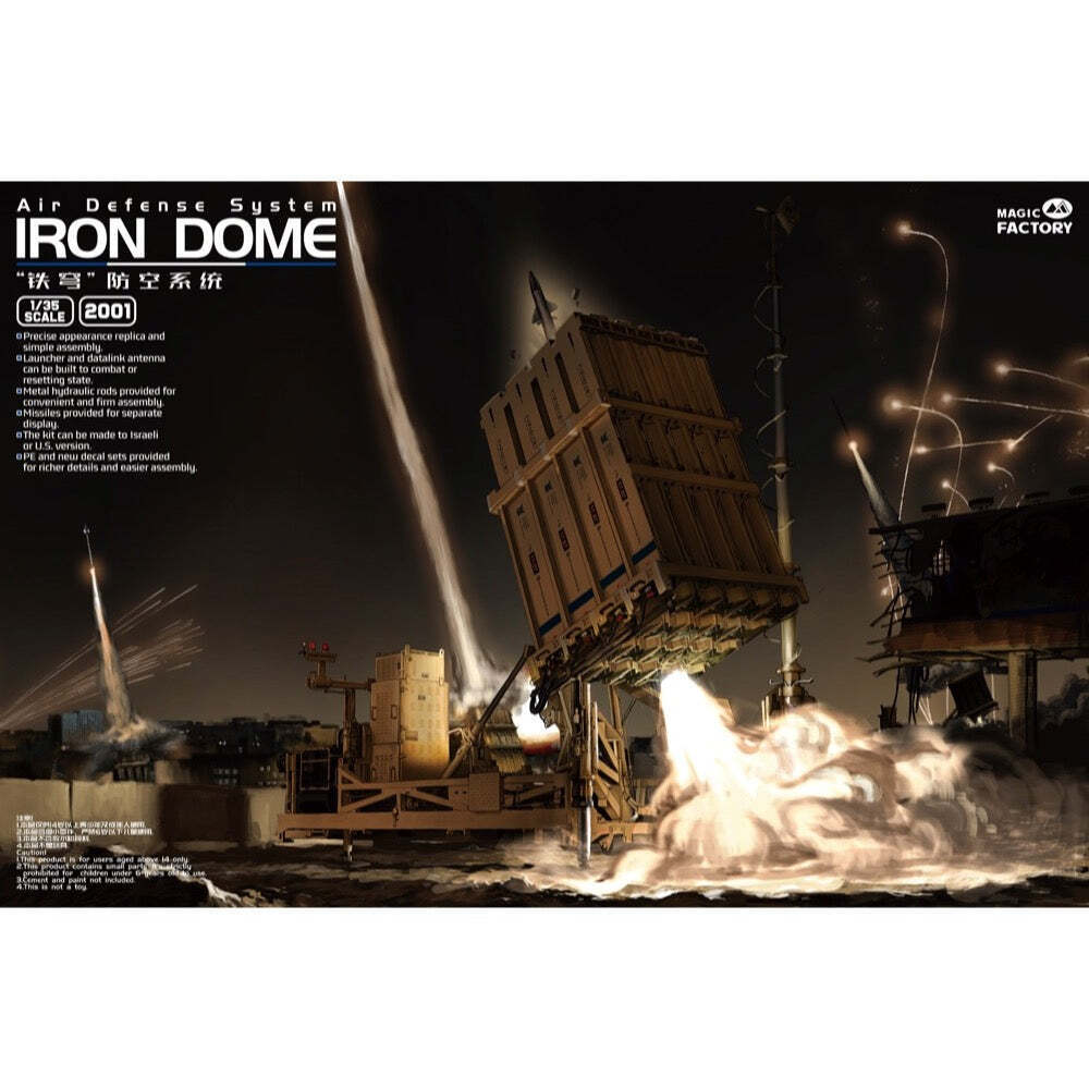 Magic Factory 1/35 Air Defense System Iron Dome Plastic Model Kit** - Hobbytech Toys