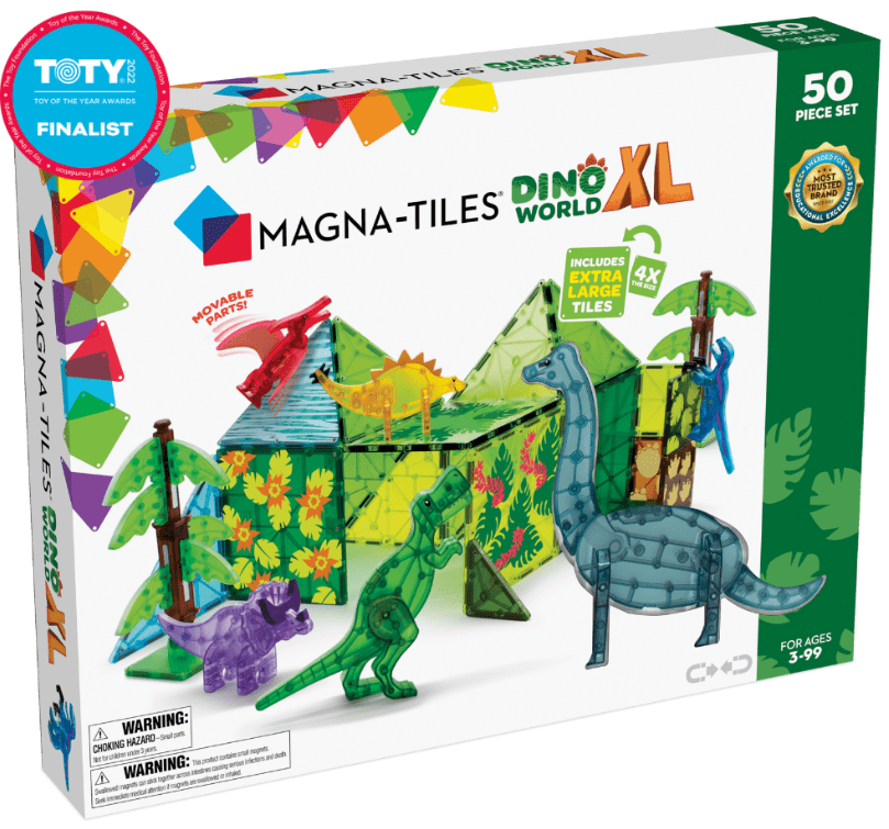 MAGNA - TILES - Dino World XL - 50 Piece Set - Hobbytech Toys