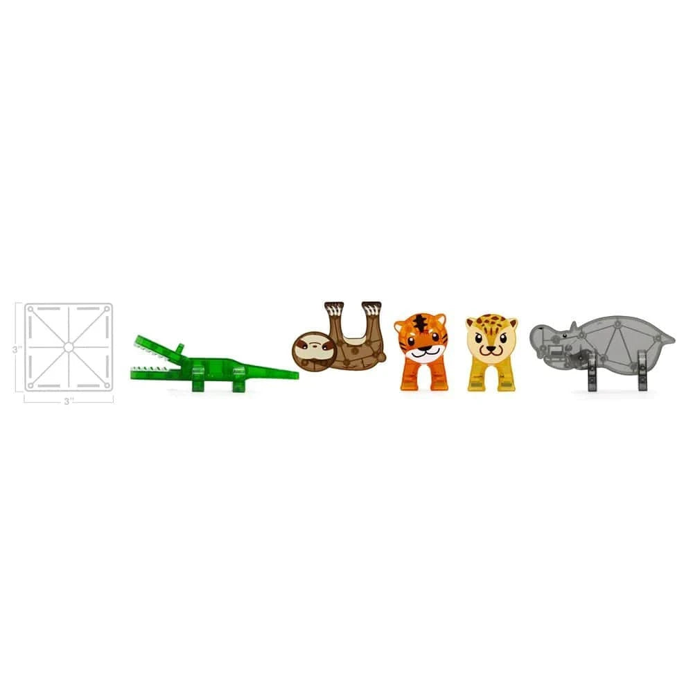 MAGNA - TILES - Jungle Animals - 25 Piece Set - Hobbytech Toys