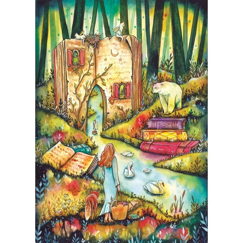 Magnolia 1106 So Many Chapters Kat Fedora 1000pc Jigsaw Puzzle