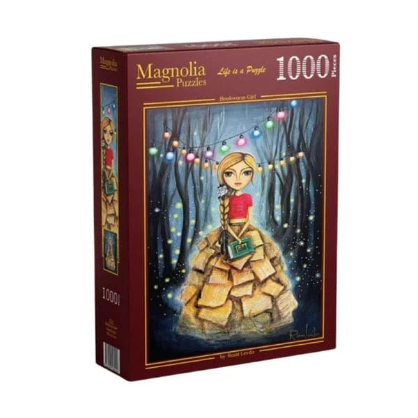 Magnolia Bookworm Girl Romi Lerda 1000pc Jigsaw Puzzle - Hobbytech Toys