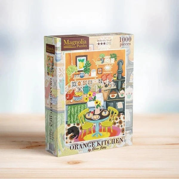 Magnolia Orange Kitchen Olivia Gibbs Special Edition 1000pc Jigsaw Puzzle - Hobbytech Toys