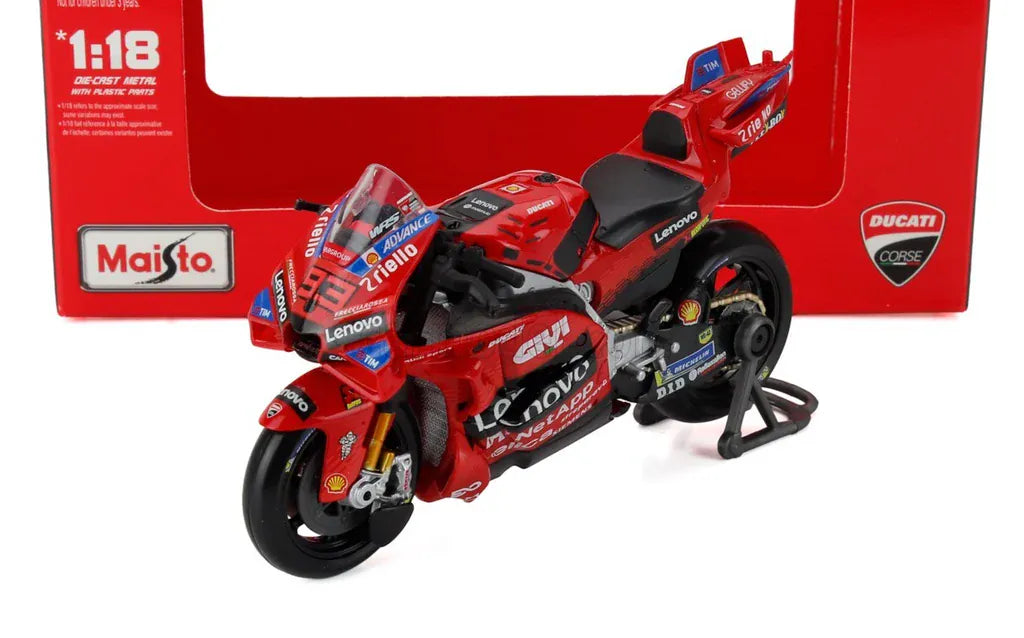 Maisto 1/18 Ducati Lenovo Team 2025 Diecast Model