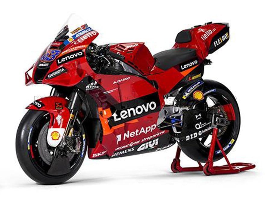 Maisto 1/18 Moto GP 2022 Ducati Lenovo Team - Miller & Bagnaia Diecast Model - Hobbytech Toys