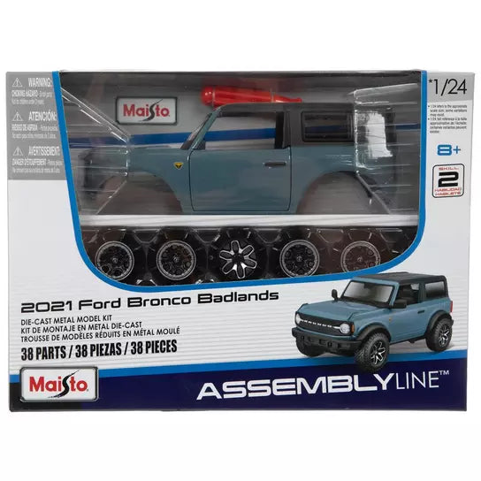 Maisto 1/24 2021 Ford Bronco Badlands Assembly Line diecast model kit