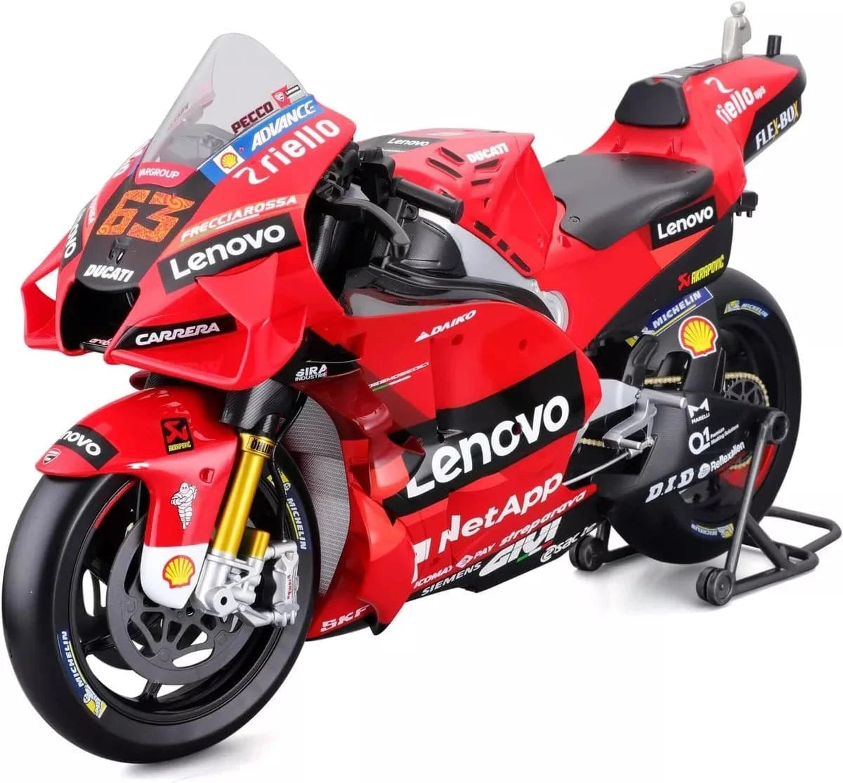 Maisto 1/6 Moto GP 2022 Ducati Lenovo Team #63 Bagnaia Diecast Model - Hobbytech Toys