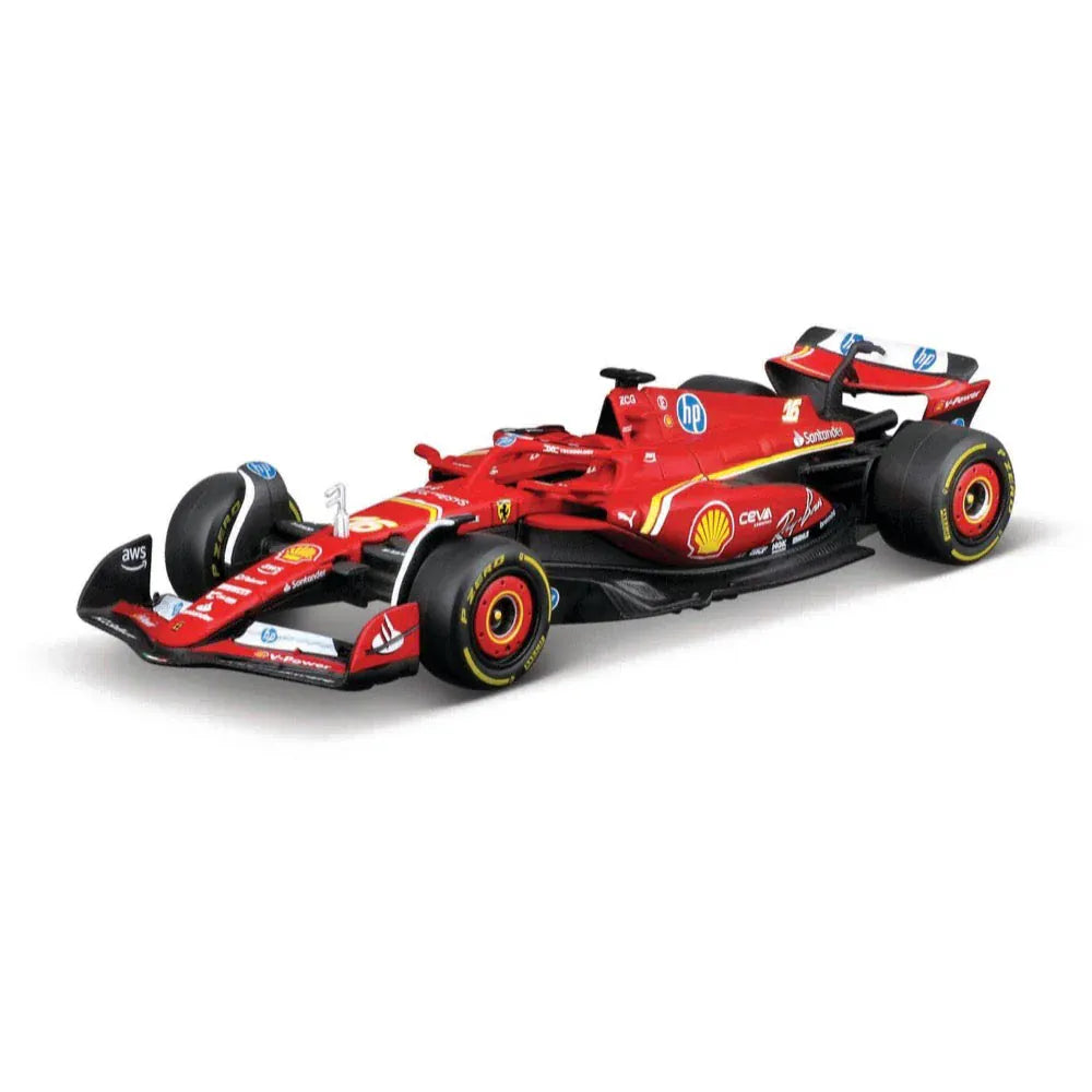 Maisto Tech 1:41 Diecast F-1 2024 Ferrari SF-24 with Racing Track - Leclerc #16 RC Car