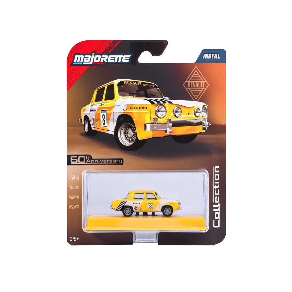 Majorette 1/64 1966 Renault R8 Gordini - Yellow & White - Collection Series