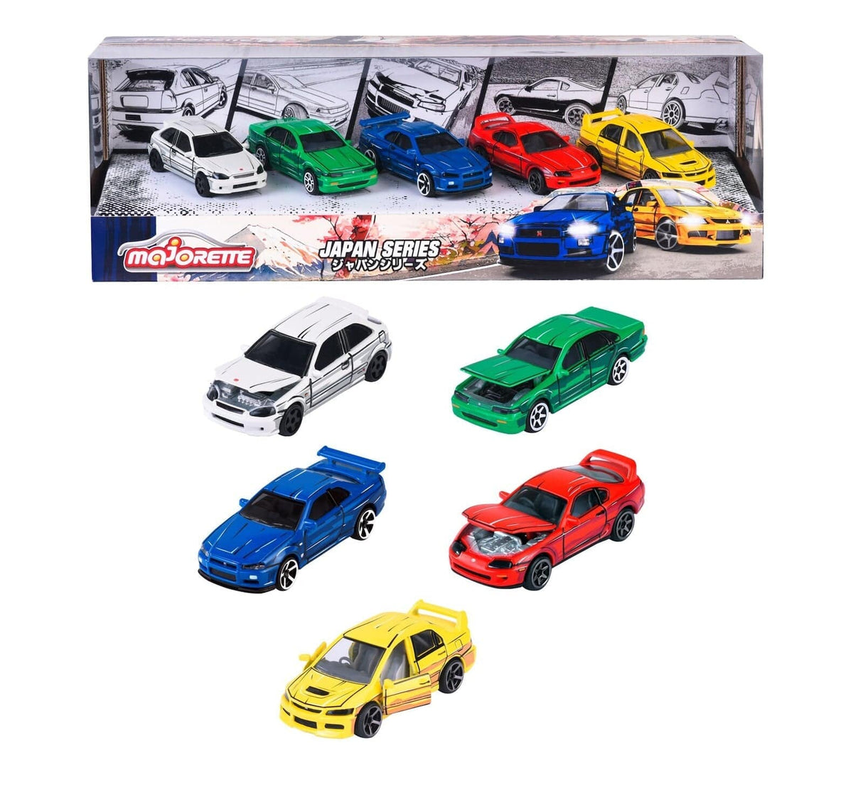 Majorette Japan Series 5pc Gift Pack - Hobbytech Toys