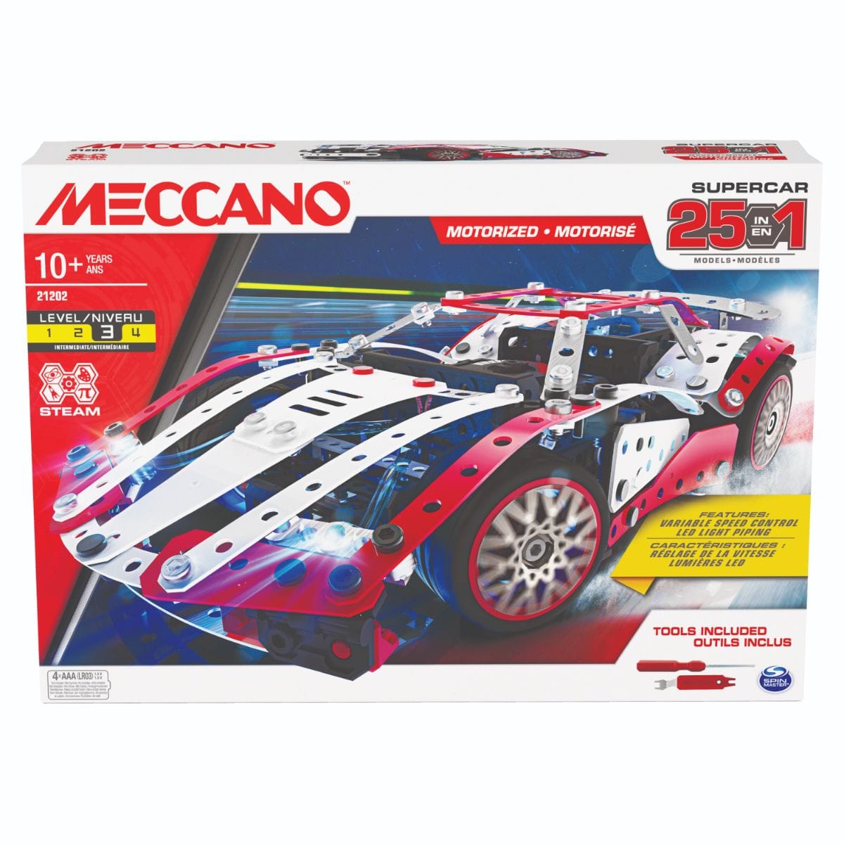 Meccano 25 Multi Model Set - Supercar
