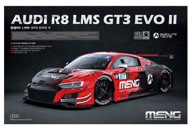 Meng 1/24 Audi R8 LMS GT3 EVO II Plastic Model Kit - Hobbytech Toys