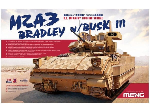 Meng 1/35 U.S. Infantry Fighting Vehicle M2A3 Bradley w/Busk III Plastic Model Kit - Hobbytech Toys