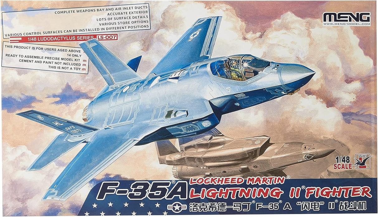 Meng 1/48 Lockheed Martin F - 35A Lightning II Plastic Model Kit - Hobbytech Toys