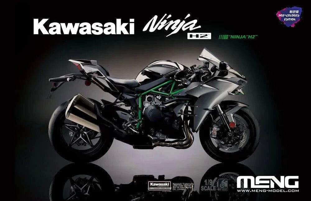 Meng 1/9 Kawasaki Ninja H2 (Pre - coloured Edition) Plastic Model Kit - Hobbytech Toys