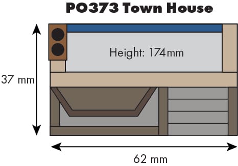Metcalfe OO Scale Low Relief Town House Card Kit