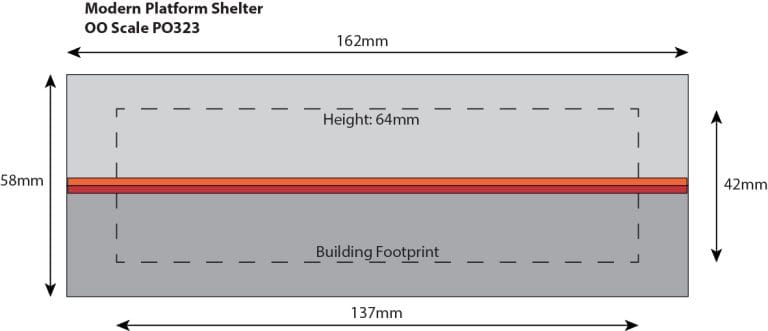 Metcalfe OO Scale Modern Platform Shelter Card Kit
