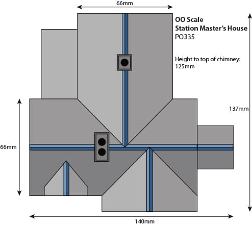 Metcalfe OO Scale S & C Station Masters House Card Kit