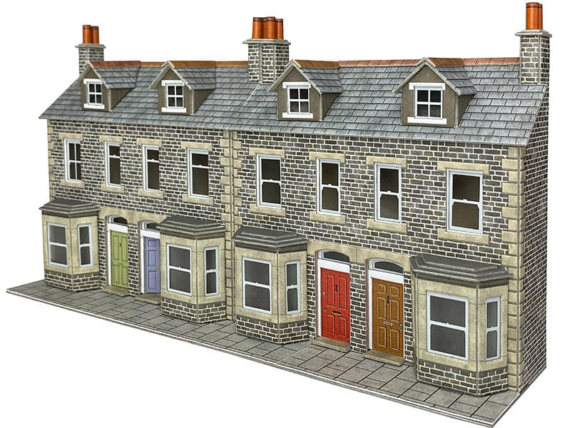 Metcalfe OO Scale Terrace Fronts Stone Card Kit