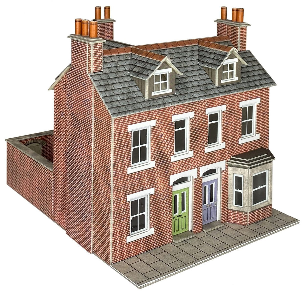 Metcalfe OO Scale Terraced Houses Brick Card Kit
