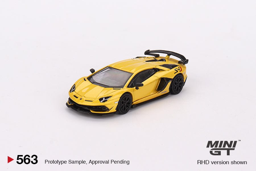 Mini GT 1/64 Lamborghini Aventador SVJ Giallo Orion Yellow Diecast Model Car