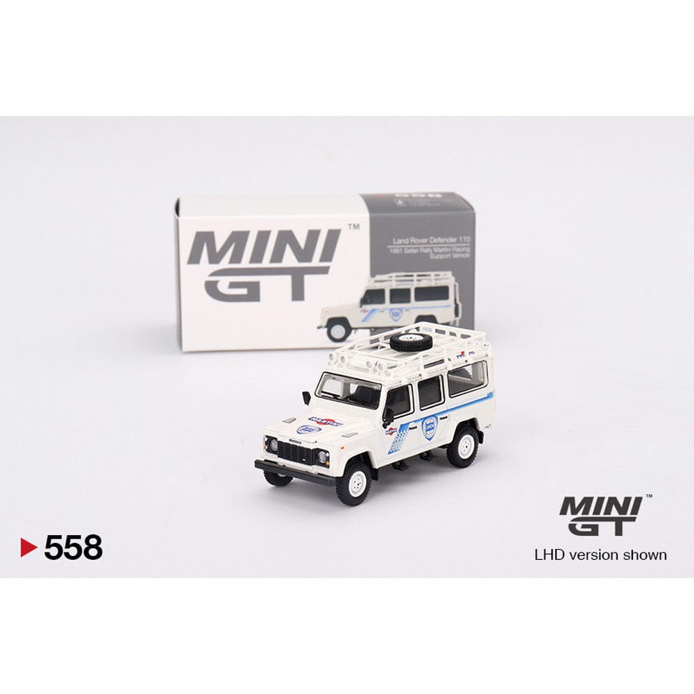 Mini GT 1/64 Land Rover Defender 110 1991 Safari Diecast Model Car