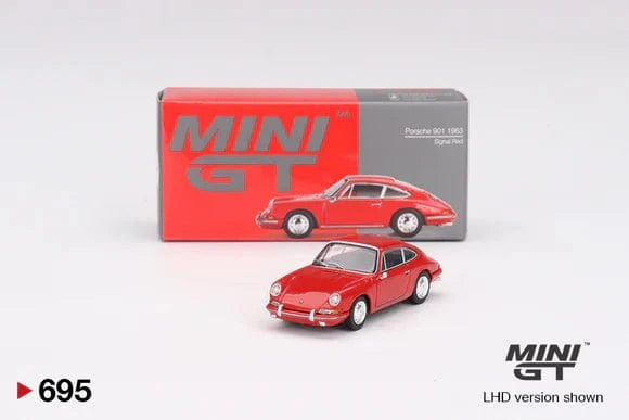 Mini GT 1/64 Porsche 901 1963 Signal Red (LHD) Diecast Model Car