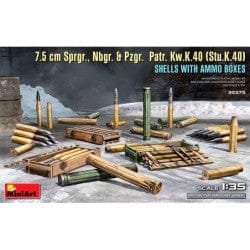 MiniArt 1/35 7.5cm Shells with Ammo Boxes – MA35375