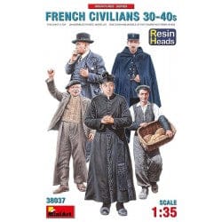 MiniArt 1/35 French Civilians 1930-40s Resin Heads – MA38037