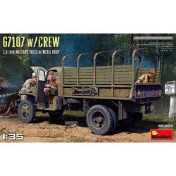 MiniArt 1/35 G7107 with Crew 1.5t 4x4 Cargo Truck with Metal Body – MA35383