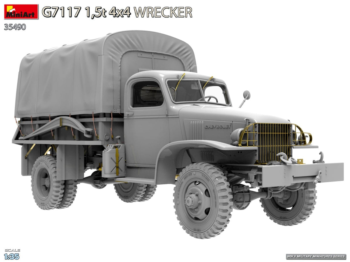 MiniArt 1/35 G7117 1.5t 4x4 Wrecker Plastic Model Kit