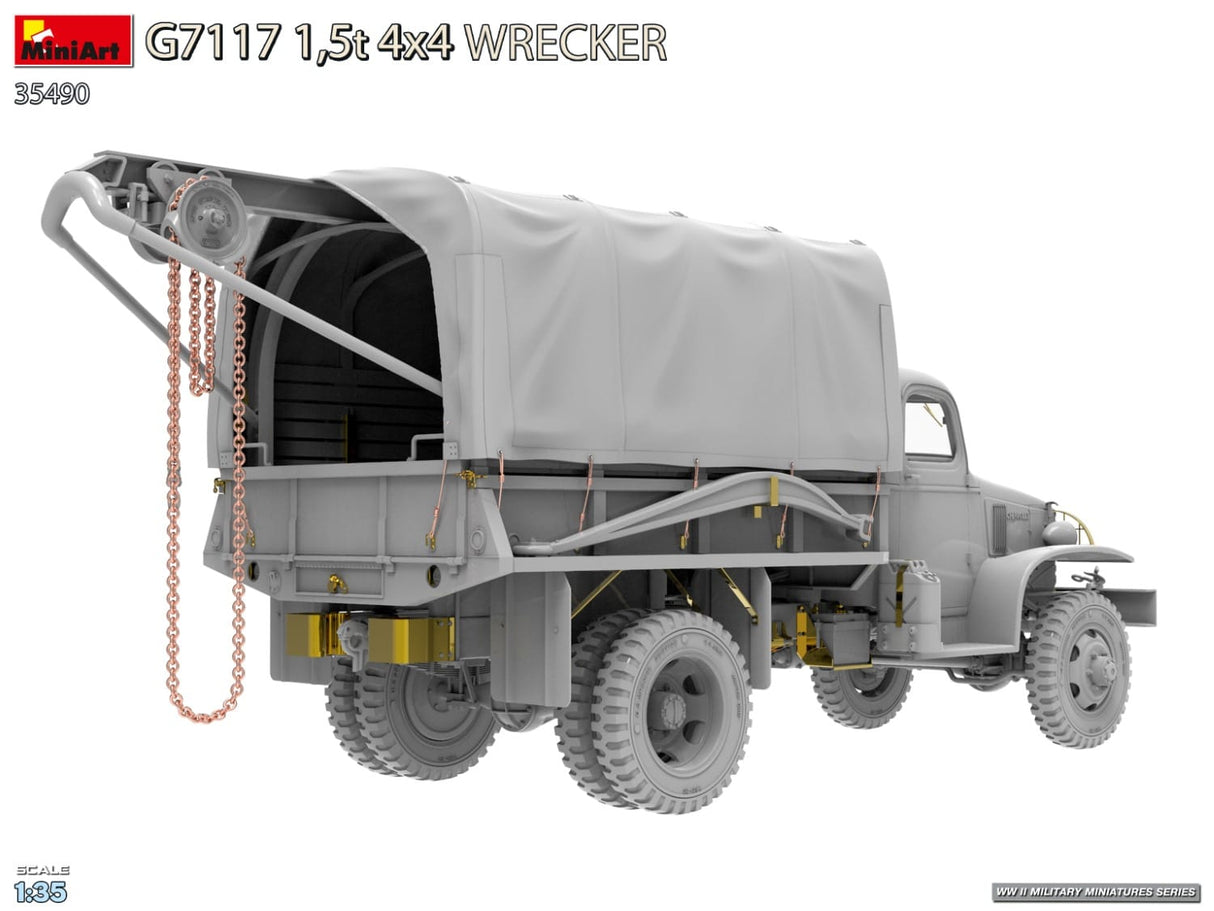 MiniArt 1/35 G7117 1.5t 4x4 Wrecker Plastic Model Kit
