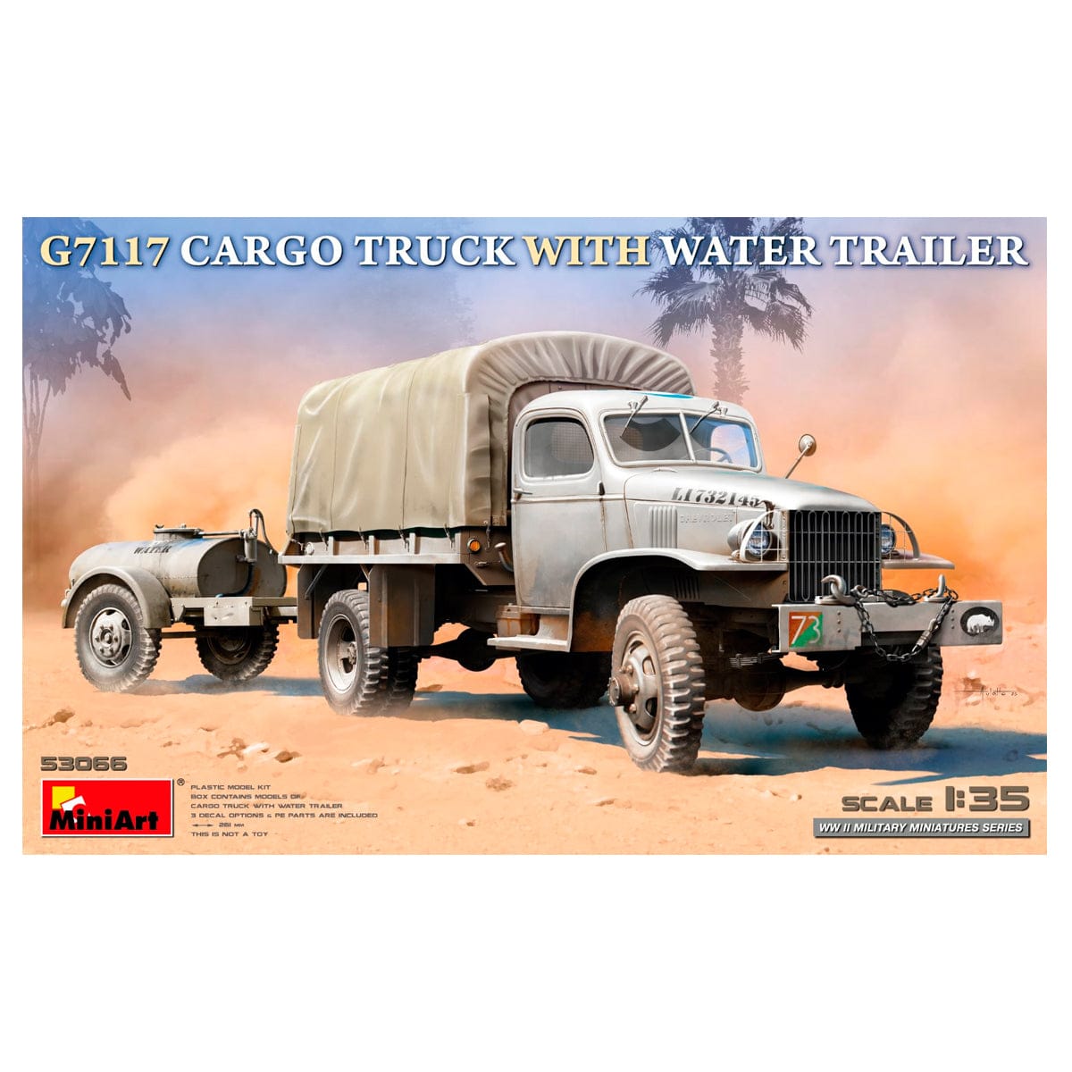 MiniArt 1/35 G7117 Cargo Truck with Water Trailer – MA53066