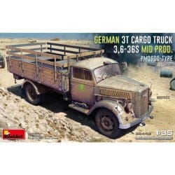 MiniArt 1/35 German 3t Cargo Truck 3.6-36S Mid Prod. PmQ600-Type – MA35449