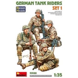 MiniArt 1/35 German Tank Riders Set 1 Resin Heads – MA53022