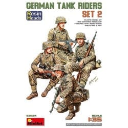 MiniArt 1/35 German Tank Riders Set 2 Resin Heads – MA53024