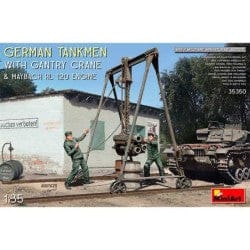 MiniArt 1/35 German Tankmen with Gantry Crane & Maybach HL 120 Engine – MA35350