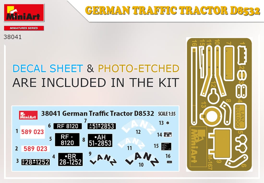 MiniArt 1/35 German Traffic Tractor D8532 Plastic Model Kit