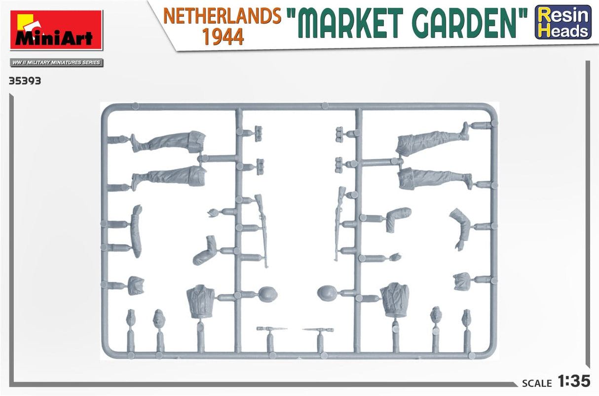 MiniArt 1/35 Market Garden (Netherlands 1944) Resin Heads Plastic Model Kit