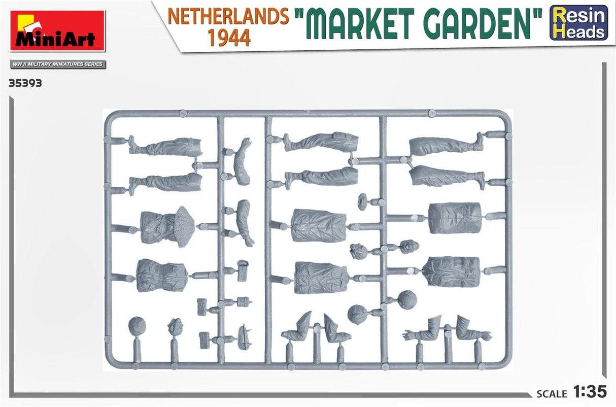 MiniArt 1/35 Market Garden (Netherlands 1944) Resin Heads Plastic Model Kit